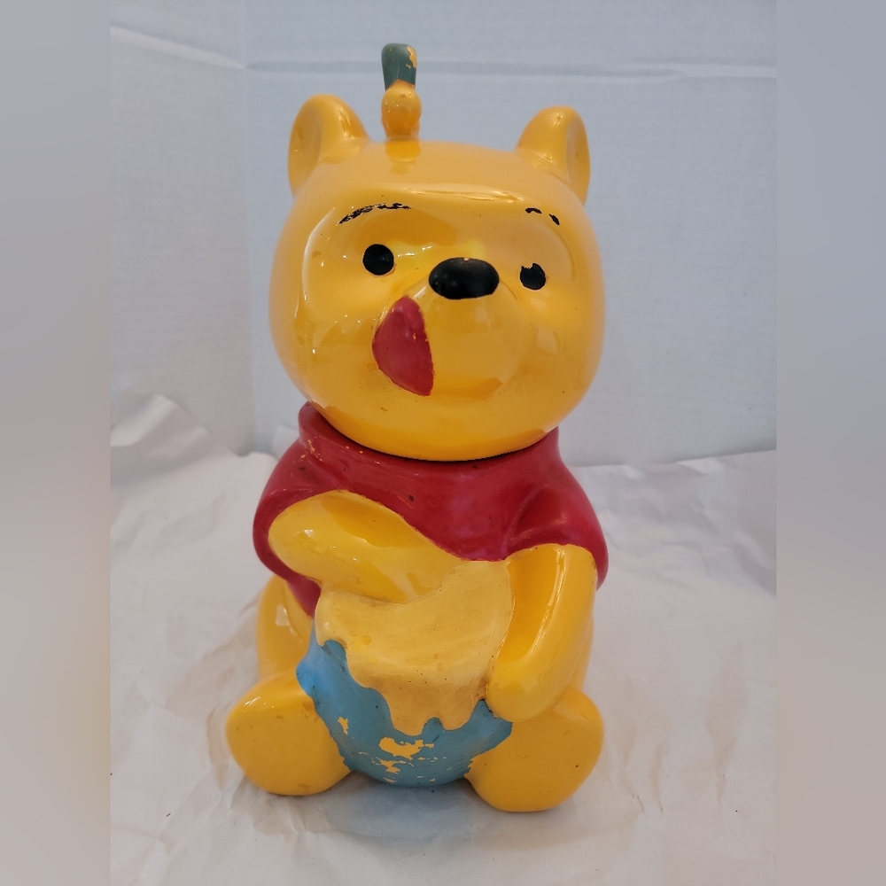 1970s Winnie The Poo With Honey Pot Cookie Jar